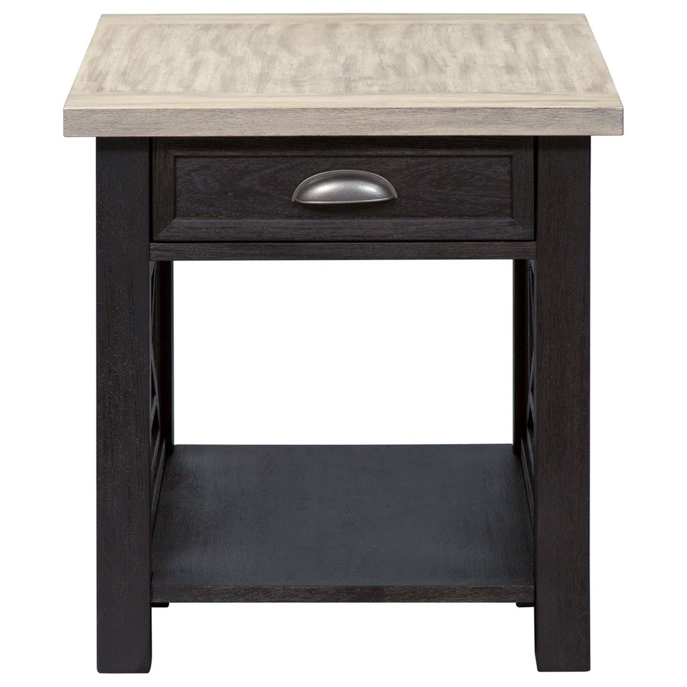 Liberty Furniture Heatherbrook Transitional 1 Drawer End Table with